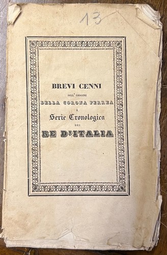 Brevi cenni sull - 'origine, della